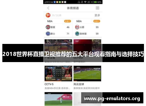 2018世界杯直播卫视推荐的五大平台观看指南与选择技巧