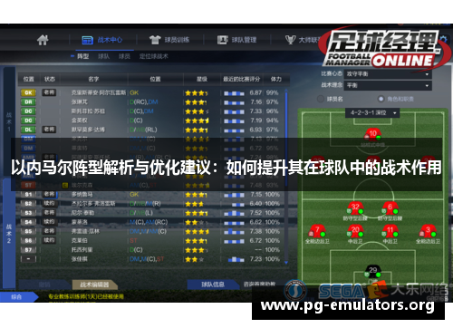以内马尔阵型解析与优化建议：如何提升其在球队中的战术作用